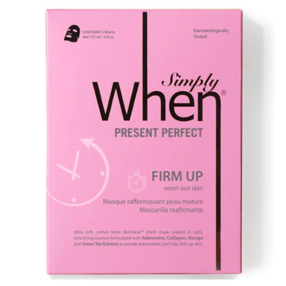 NWT Simply When® Present Perfect Firm Up Ultra-Soft Cotton Linter Sheet Masks